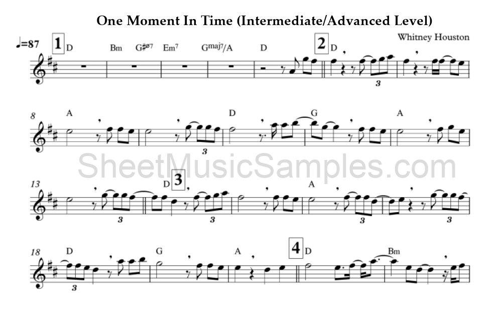 One Moment In Time (Intermediate/Advanced Level)