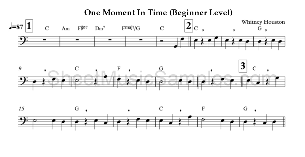 One Moment In Time (Beginner Level)