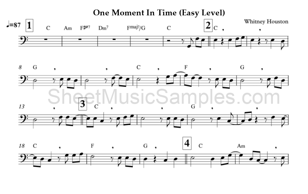 One Moment In Time (Easy Level)