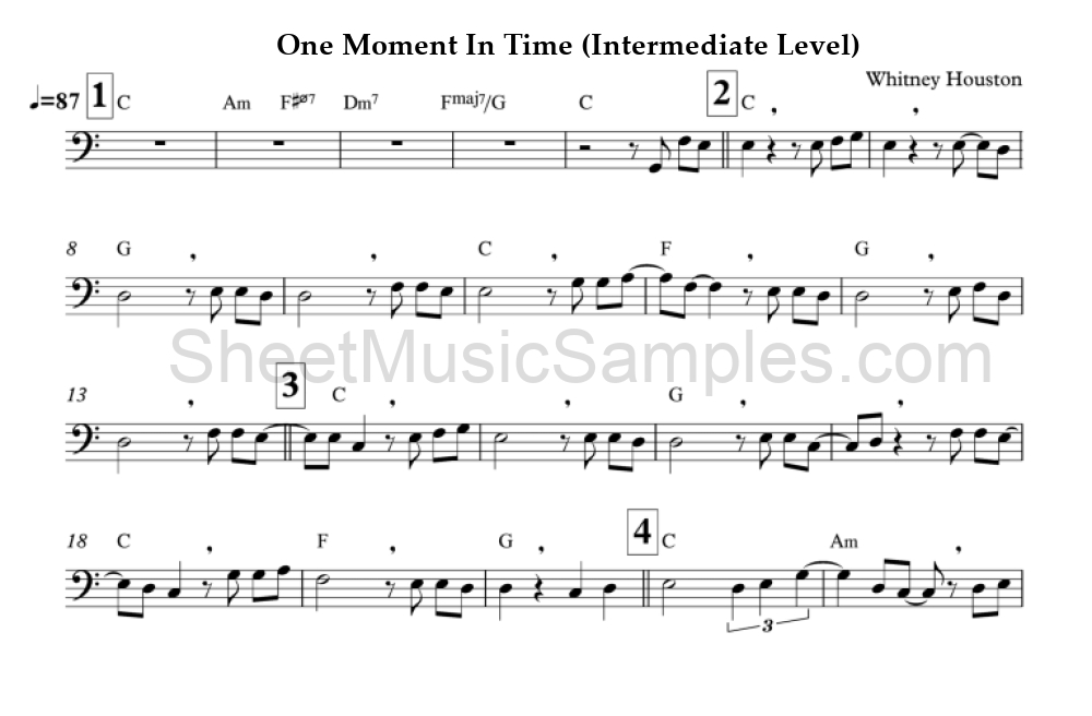 One Moment In Time (Intermediate Level)