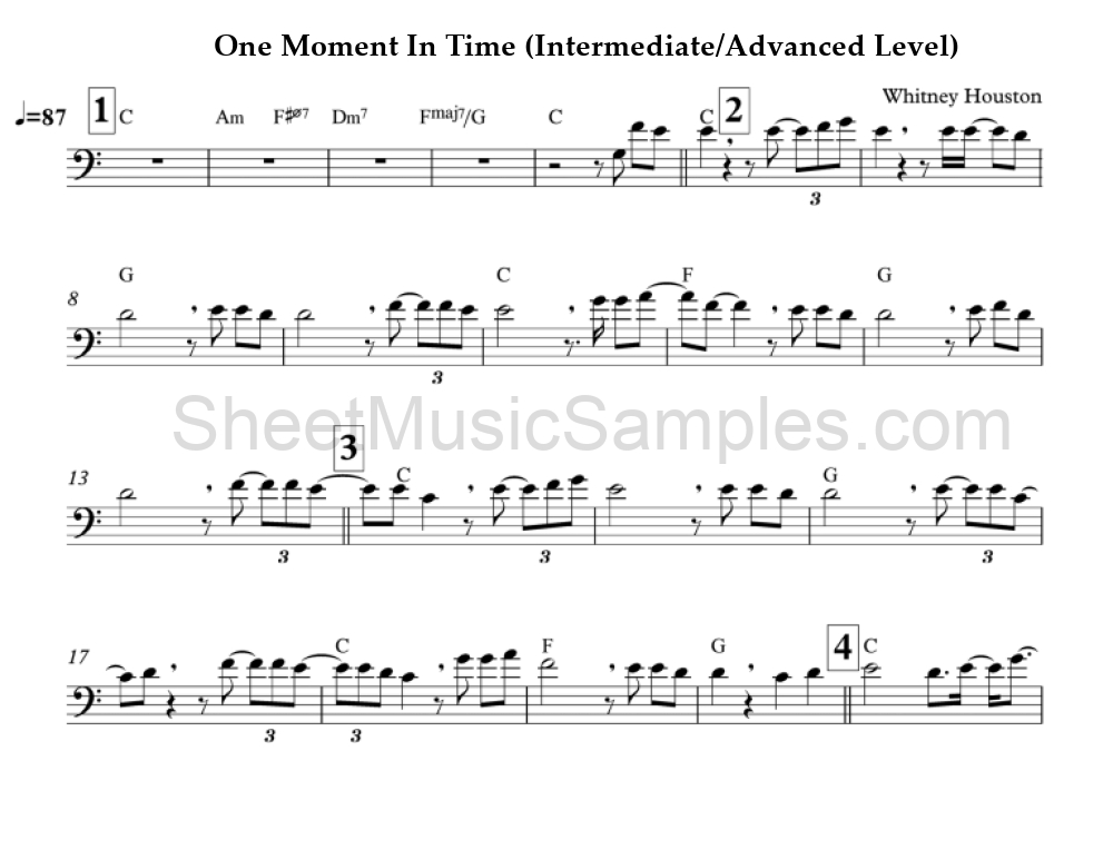 One Moment In Time (Intermediate/Advanced Level)