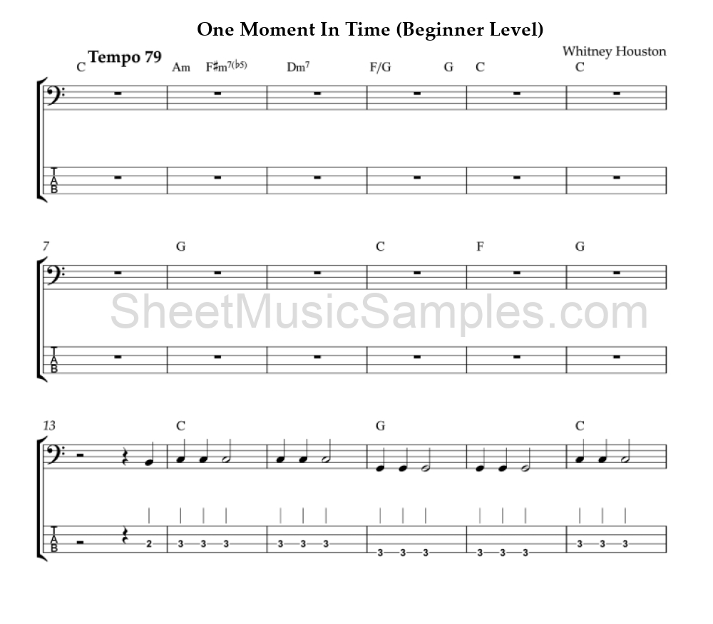 One Moment In Time (Beginner Level)