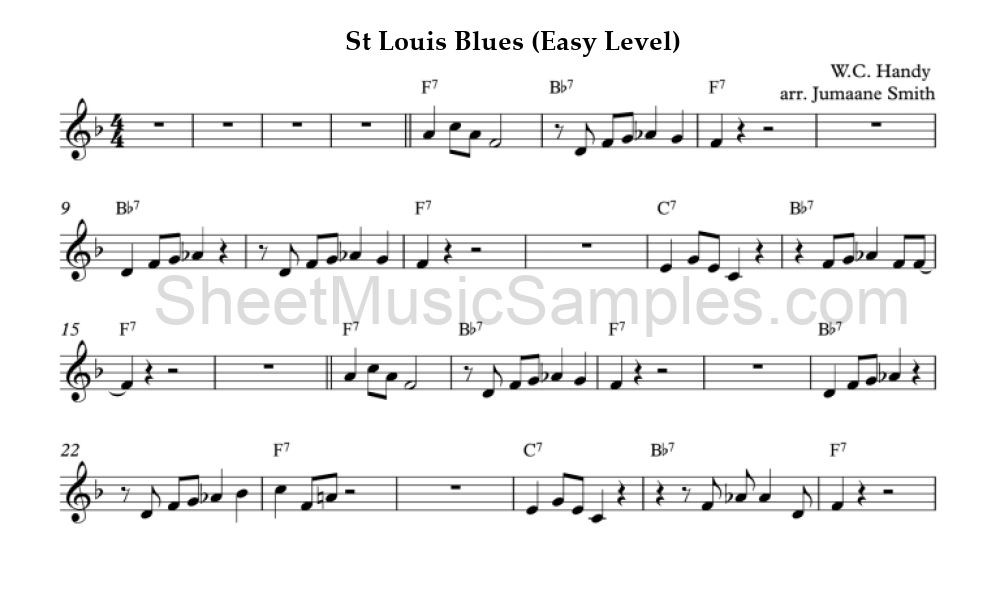 St Louis Blues (Easy Level)