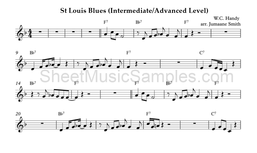 St Louis Blues (Intermediate/Advanced Level)