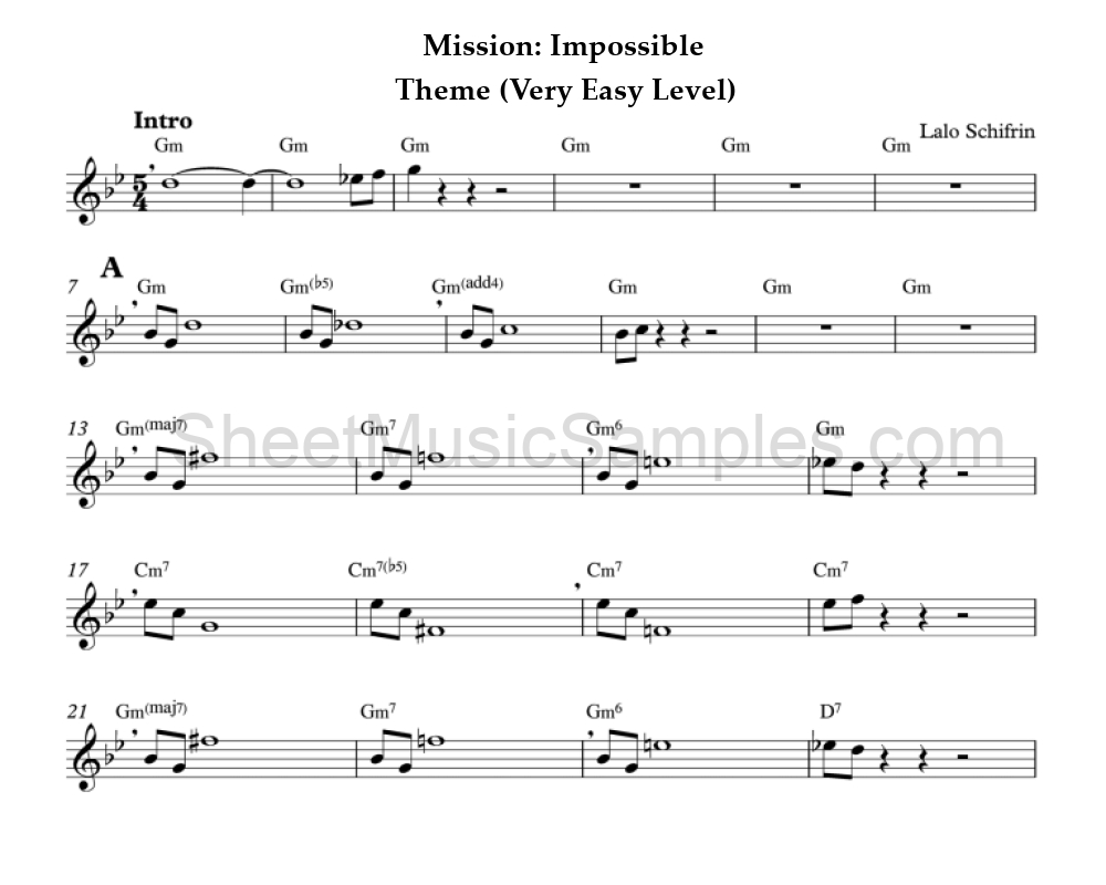 Mission: Impossible - Theme (Very Easy Level)