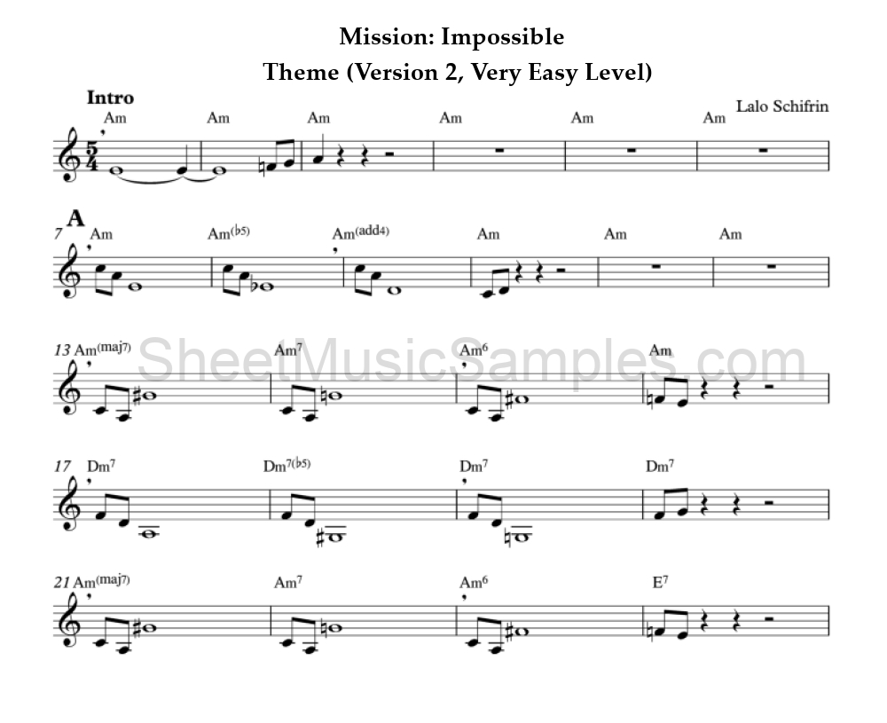 Mission: Impossible - Theme (Version 2, Very Easy Level)