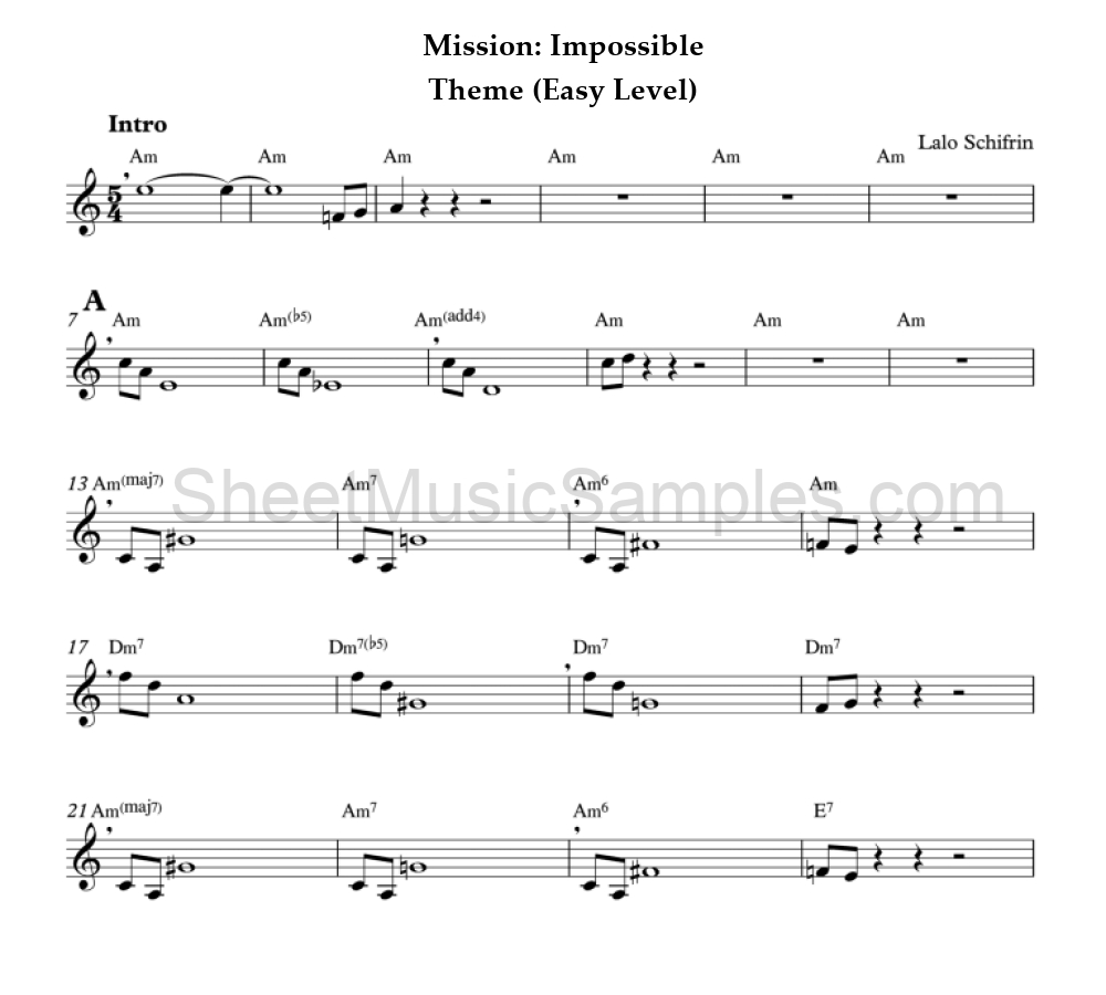 Mission: Impossible - Theme (Easy Level)