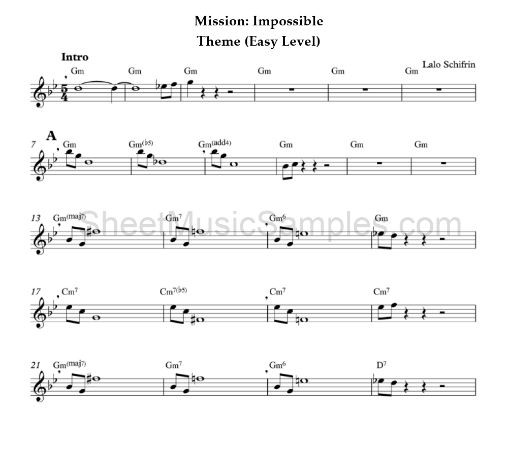 Mission: Impossible - Theme (Easy Level)