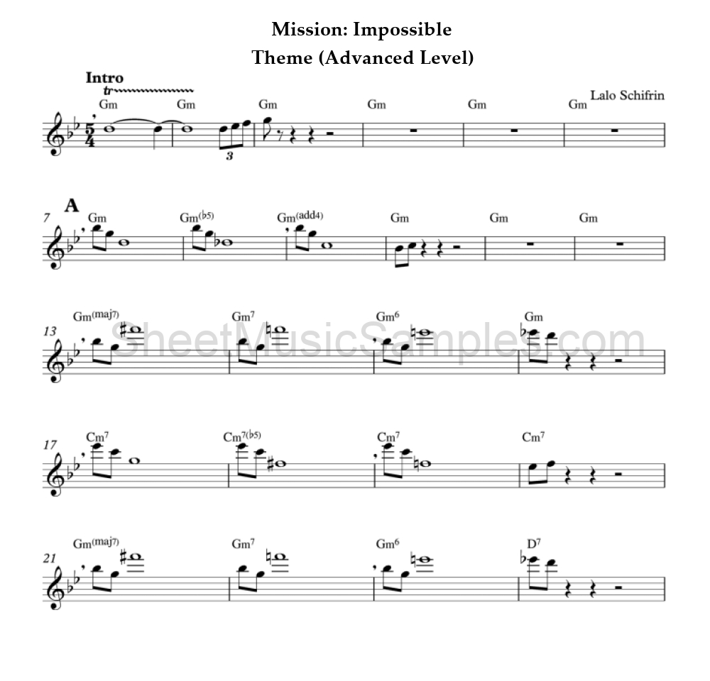 Mission: Impossible - Theme (Advanced Level)