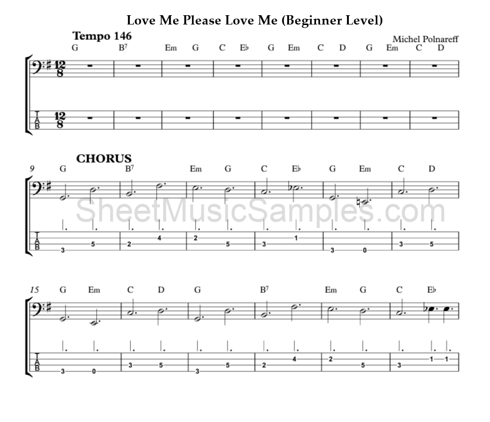 Love Me Please Love Me (Beginner Level)