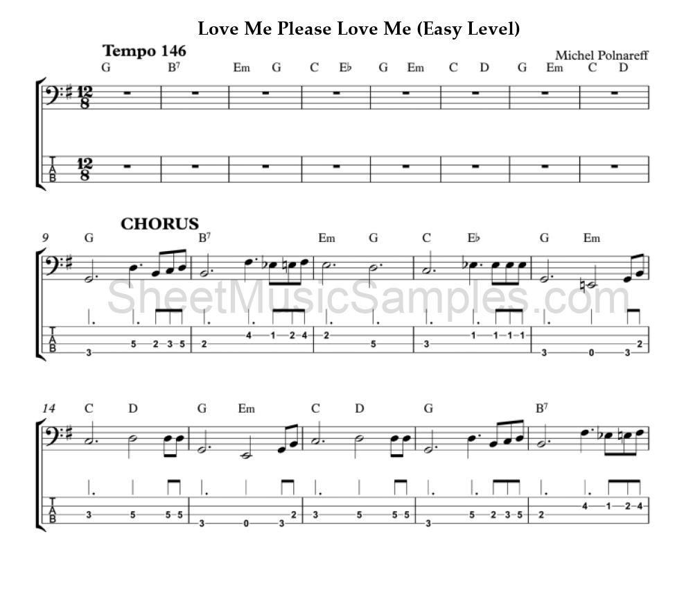 Love Me Please Love Me (Easy Level)