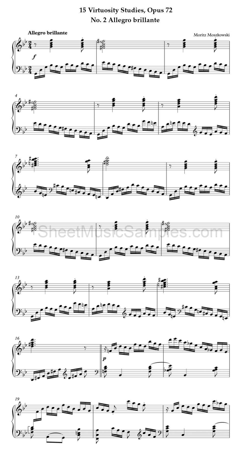 15 Virtuosity Studies, Opus 72 - No. 2 Allegro brillante