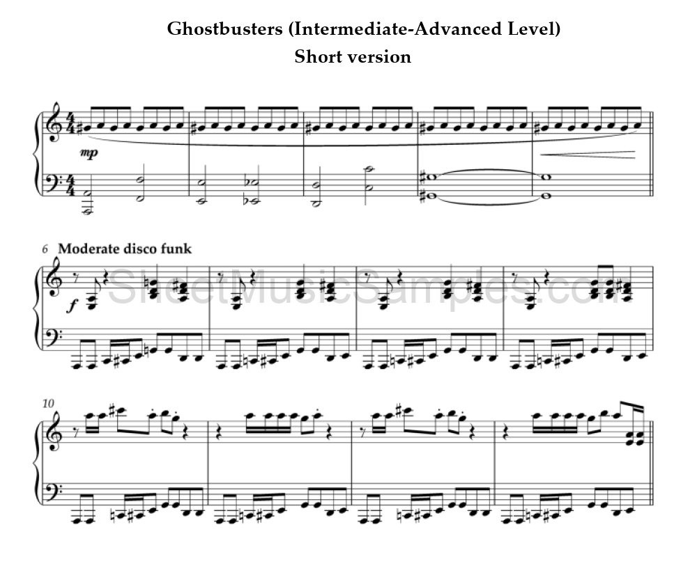 Ghostbusters (Intermediate-Advanced Level) - Short version