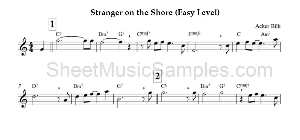 Stranger on the Shore (Easy Level)