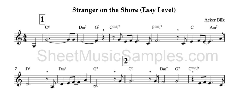 Stranger on the Shore (Easy Level)