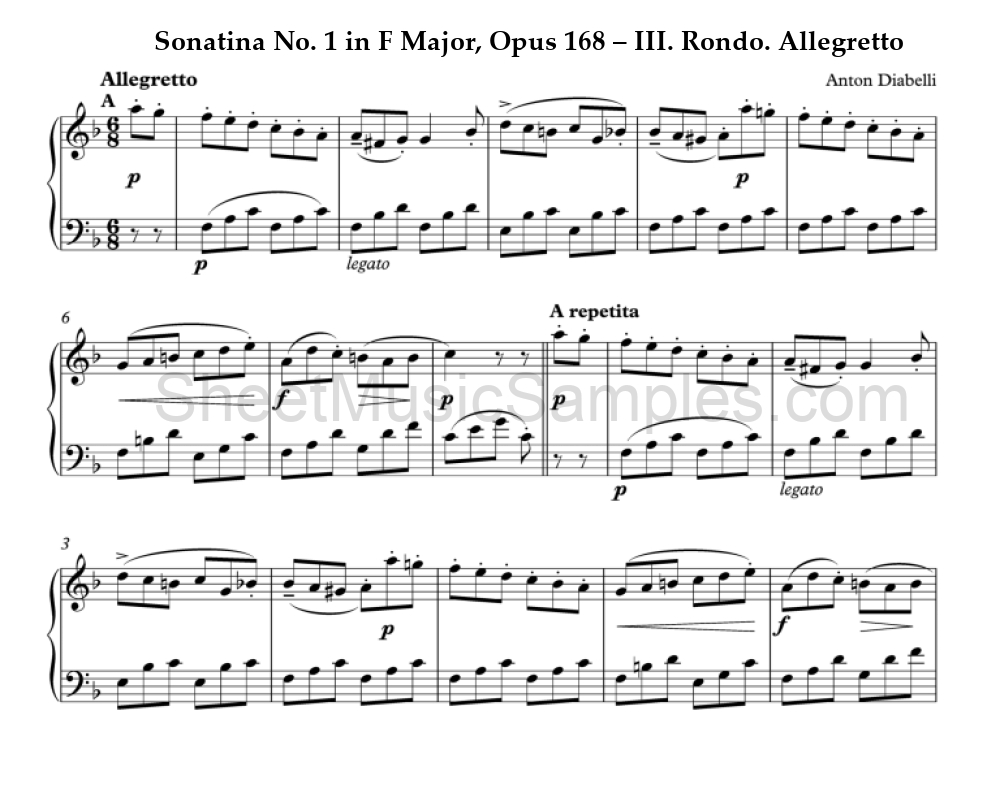 Sonatina No. 1 in F Major, Opus 168 – III. Rondo. Allegretto