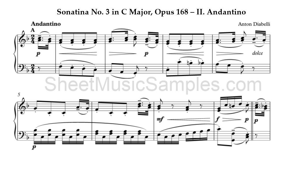 Sonatina No. 3 in C Major, Opus 168 – II. Andantino