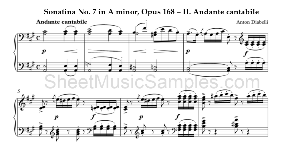 Sonatina No. 7 in A minor, Opus 168 – II. Andante cantabile