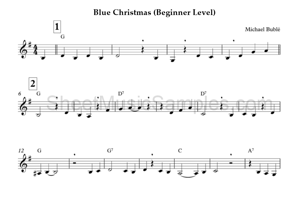 Blue Christmas (Beginner Level)