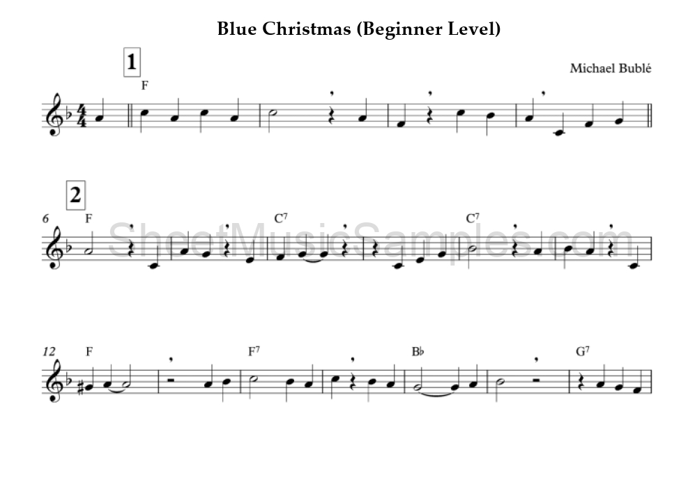 Blue Christmas (Beginner Level)