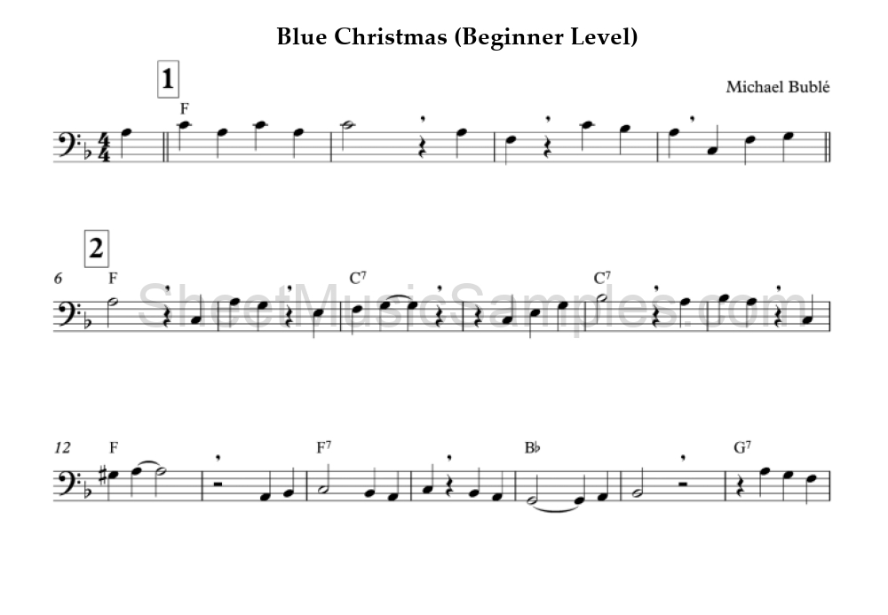 Blue Christmas (Beginner Level)