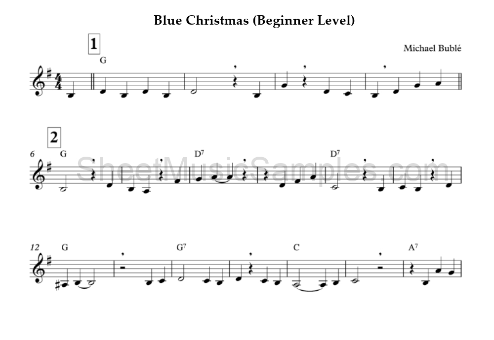 Blue Christmas (Beginner Level)