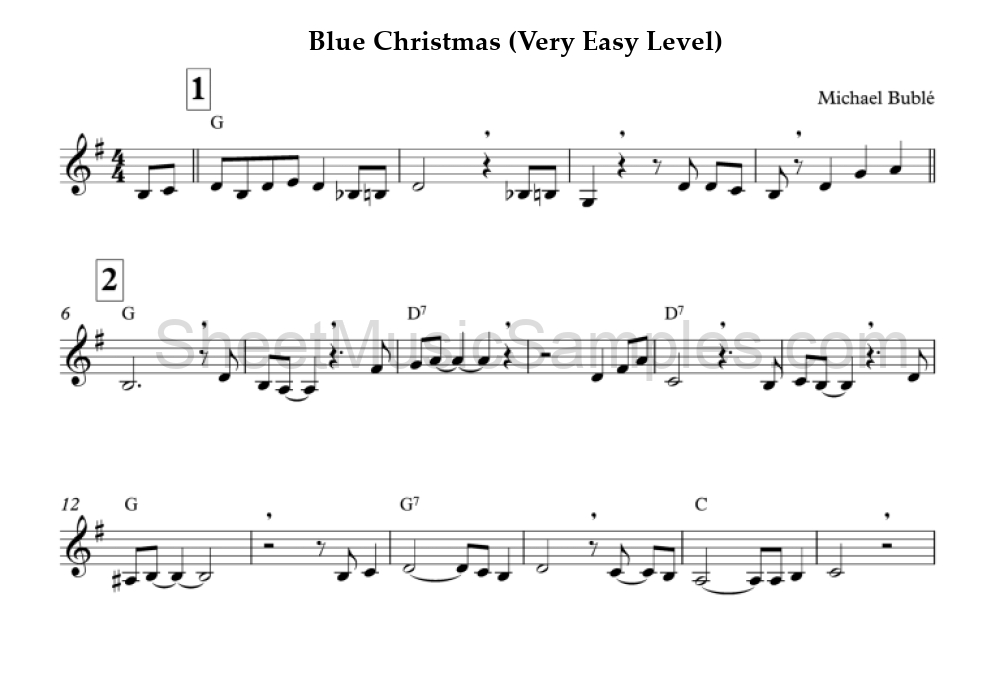 Blue Christmas (Very Easy Level)