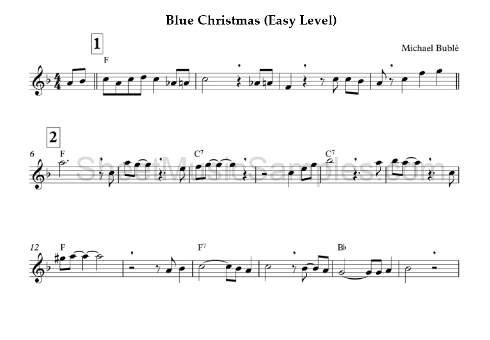 Blue Christmas (Easy Level)