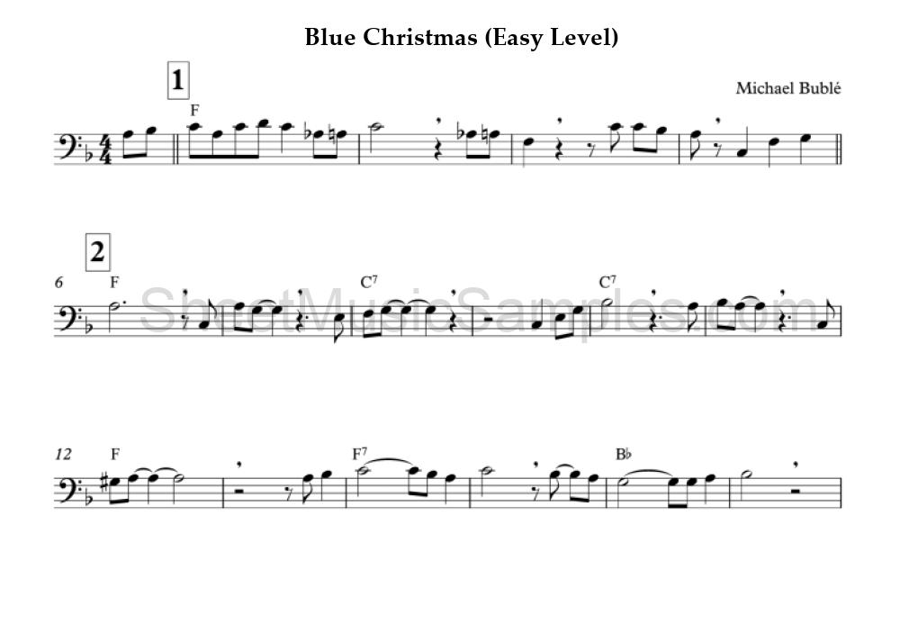 Blue Christmas (Easy Level)