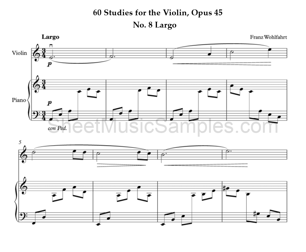 60 Studies for the Violin, Opus 45 - No. 8 Largo