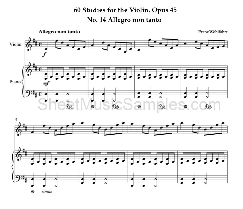 60 Studies for the Violin, Opus 45 - No. 14 Allegro non tanto