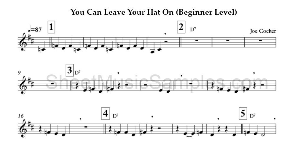 You Can Leave Your Hat On (Beginner Level)