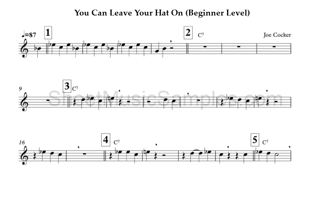 You Can Leave Your Hat On (Beginner Level)