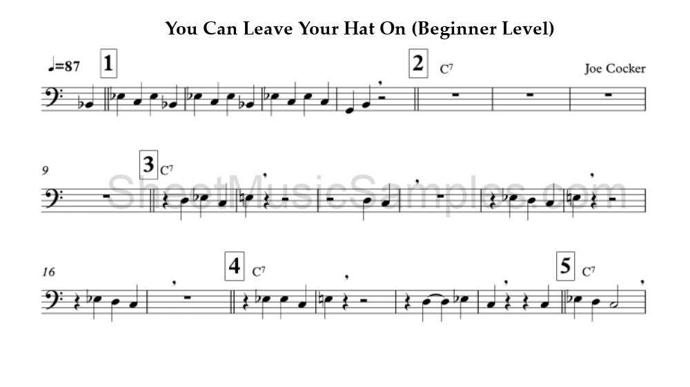 You Can Leave Your Hat On (Beginner Level)