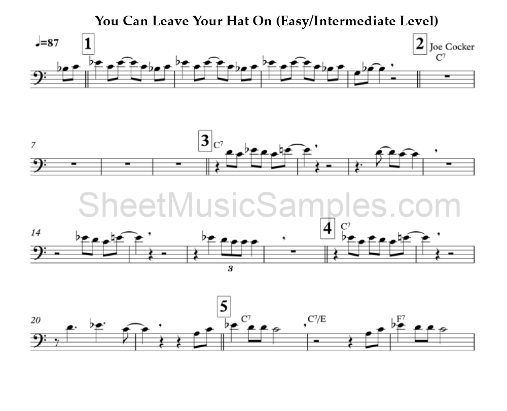 You Can Leave Your Hat On (Easy/Intermediate Level)