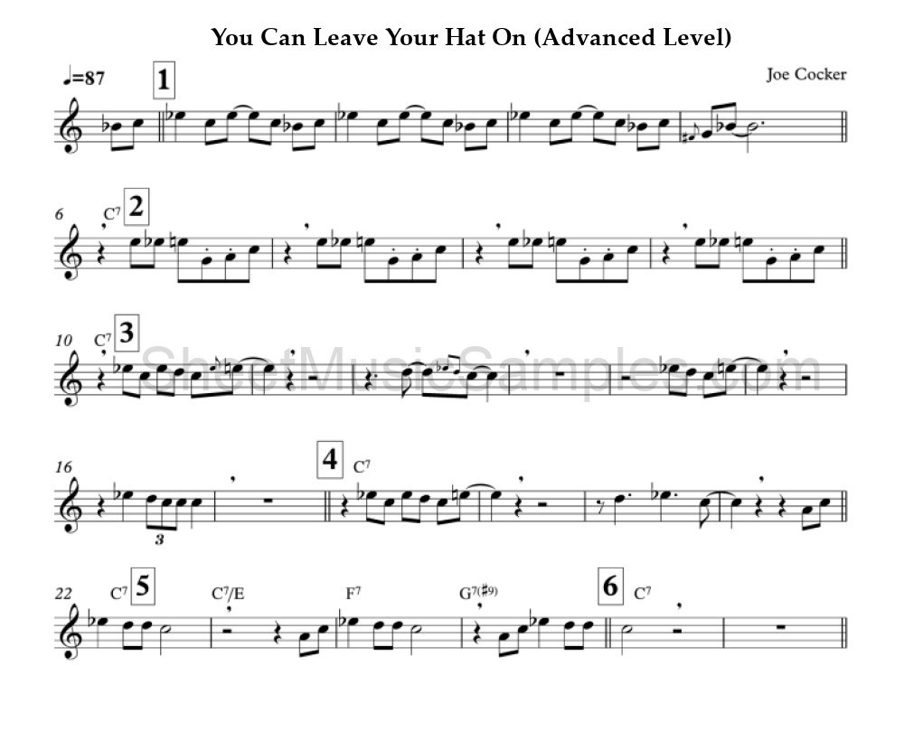 You Can Leave Your Hat On (Advanced Level)