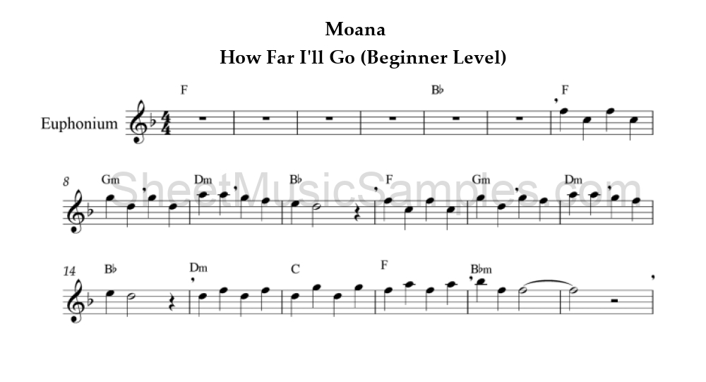 Moana - How Far I'll Go (Beginner Level)