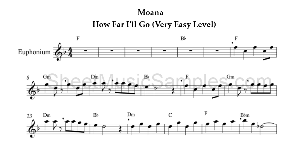 Moana - How Far I'll Go (Very Easy Level)