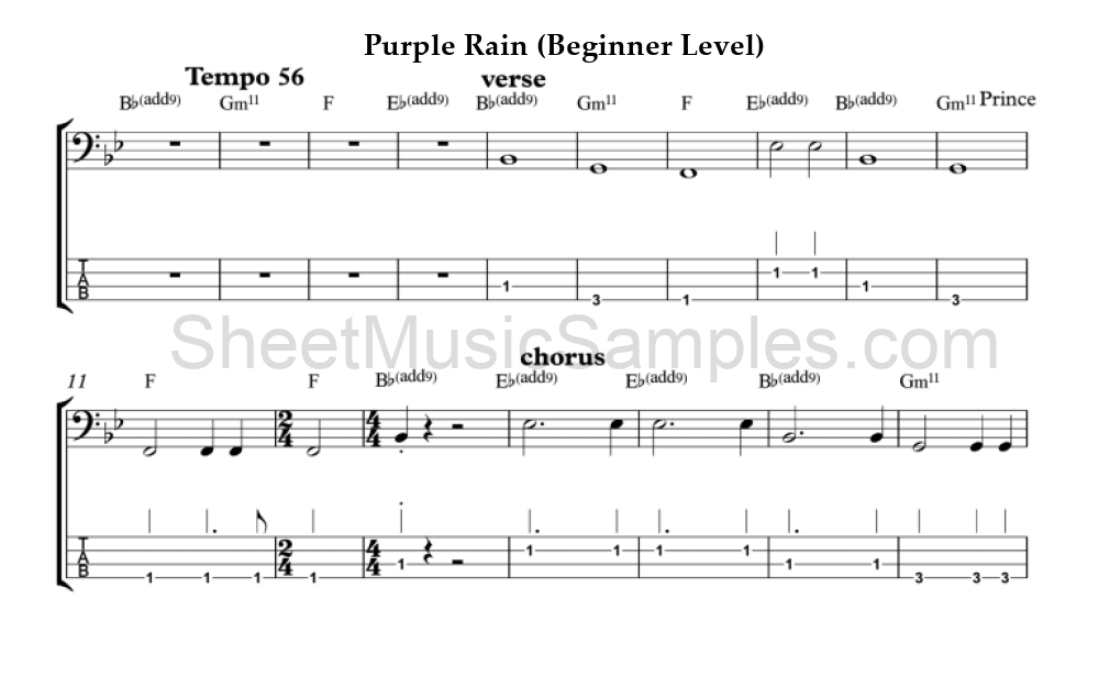 Purple Rain (Beginner Level)