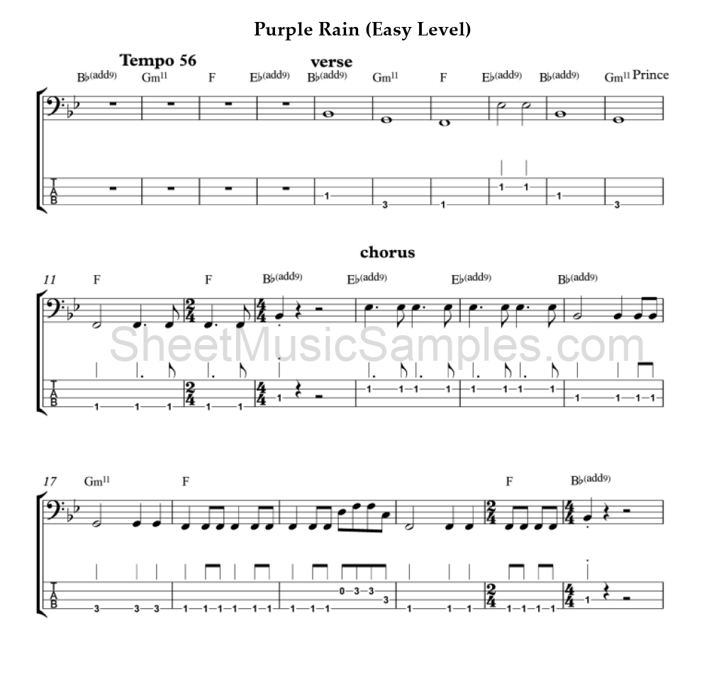 Purple Rain (Easy Level)