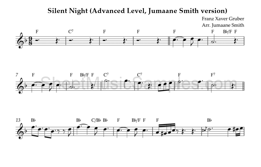 Silent Night (Advanced Level, Jumaane Smith version)