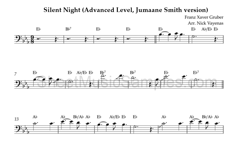 Silent Night (Advanced Level, Jumaane Smith version)