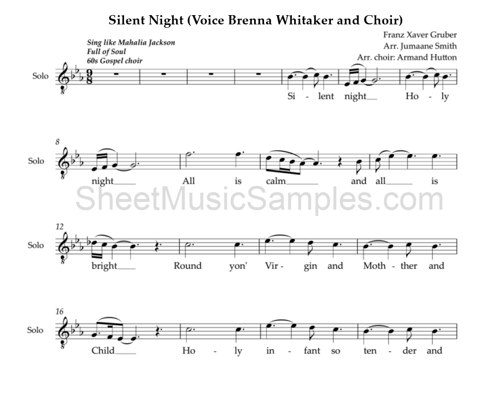 Silent Night (Voice Brenna Whitaker and Choir)