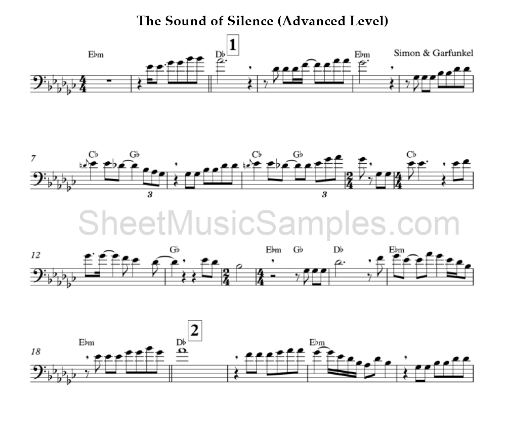 The Sound of Silence (Advanced Level)