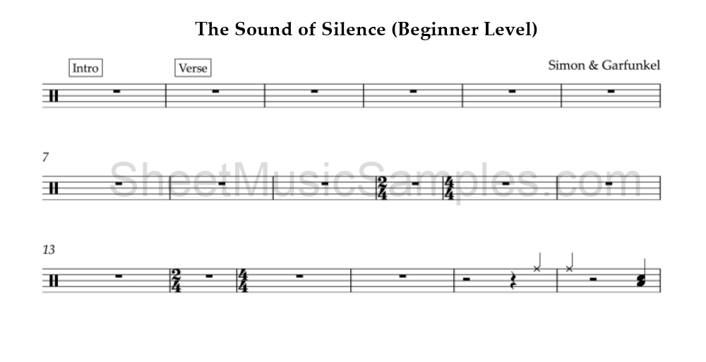 The Sound of Silence (Beginner Level)