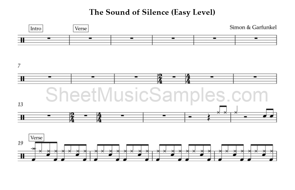 The Sound of Silence (Easy Level)