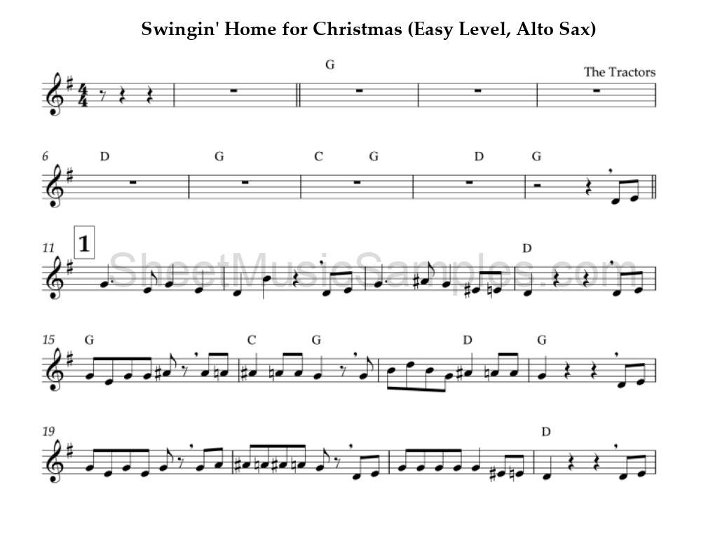 Swingin' Home for Christmas (Easy Level, Alto Sax)