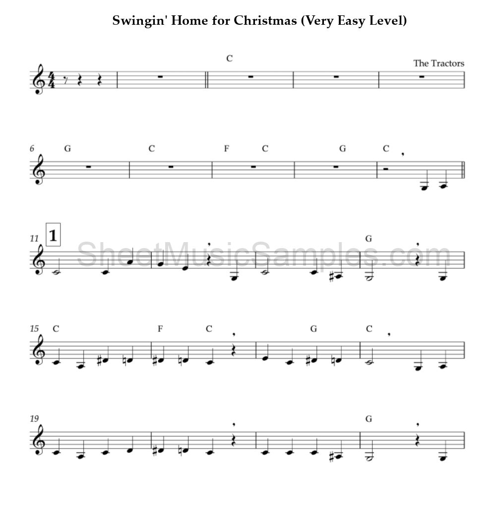 Swingin' Home for Christmas (Very Easy Level)