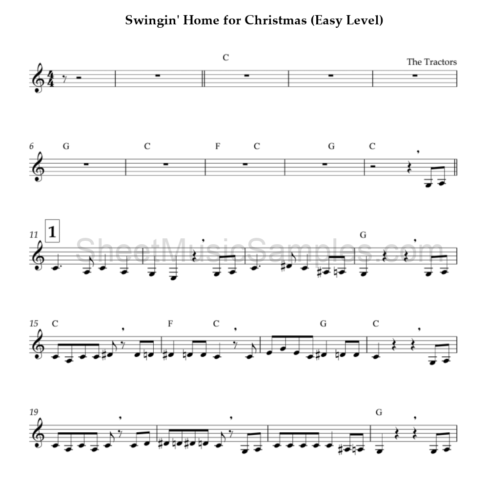 Swingin' Home for Christmas (Easy Level)