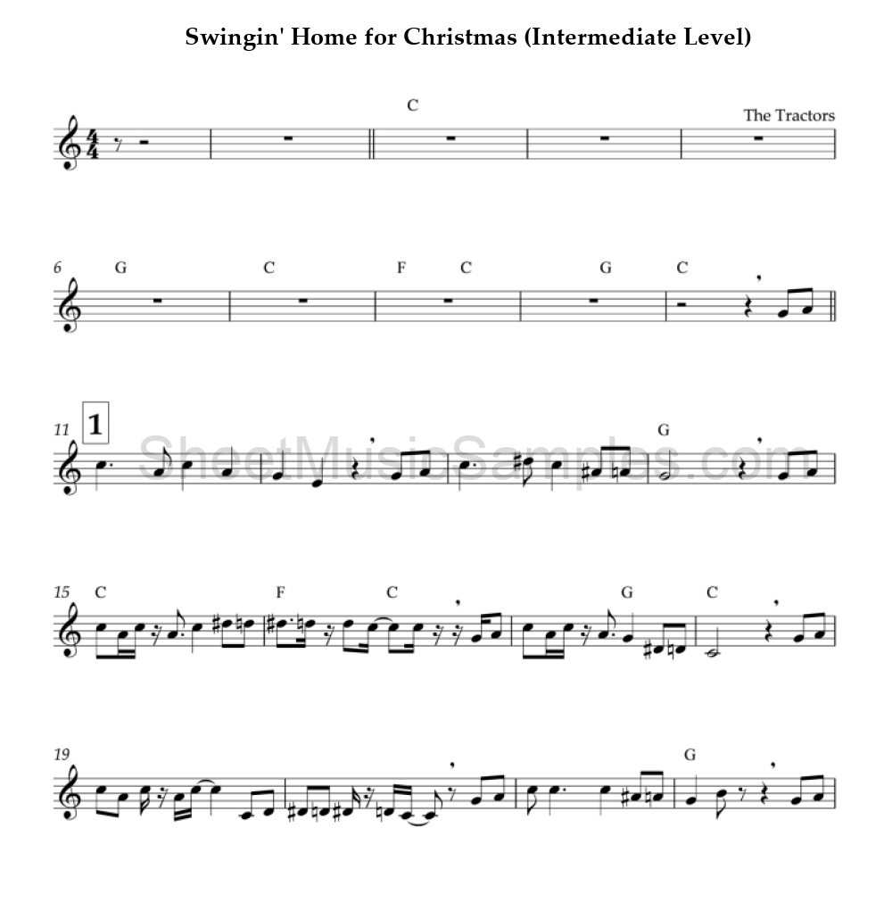 Swingin' Home for Christmas (Intermediate Level)